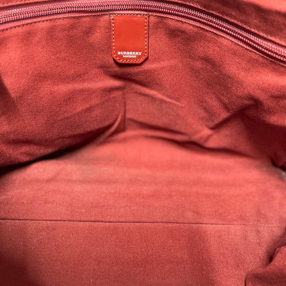 Authentic Burberry Denim Umbrella Print Tote Bag - Picture 6 of 7